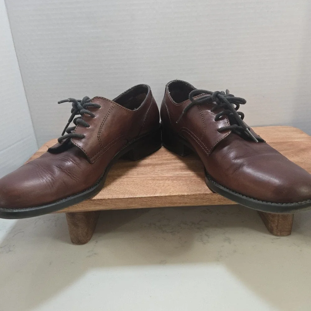 G.H. Bass & Co‎ Brown Leather Oxford Dress Shoes Lace Up Classic Men's 8.5 Est